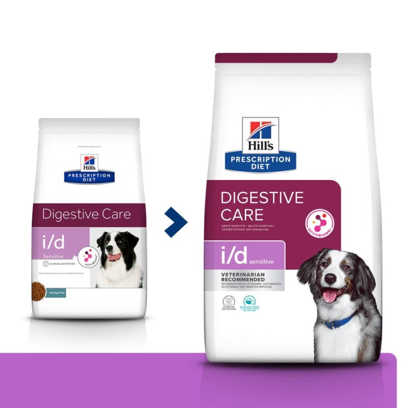 Hill's Prescription Diet i/d Sensitive Digestive Care Adult and Senior Dry  Dog Food - Egg & Rice - 4kg - Egg & Rice