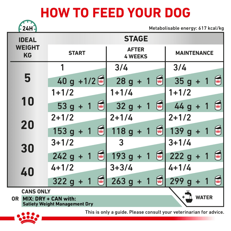 Royal canin shop satiety calories