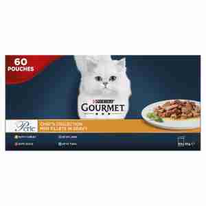 Les filettines en sauce GOURMET® Perle pour chat adulte Collection Connaisseur – Sachets fraîcheur