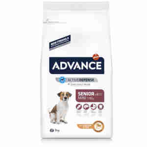 Advance Mini Senior Hundefutter mit Huhn & Reis