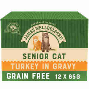 Sachets James Wellbeloved à la Dinde - Chats Séniors