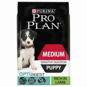 PRO PLAN Dog Medium Puppy Sensitive Digestion with OPTIDIGEST Rich in Lamb Dry Dog Food
