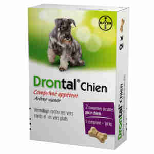 Comprimé Drontal Plus Aromatisé en forme d'Os