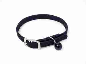 Petface Stretch Nylon Kattenhalsband in Zwart