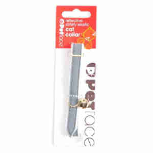 Petface Reflecterende Kattenhalsband in Zilver