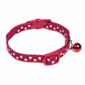 Petface Rood Gestippelde Kattenhalsband