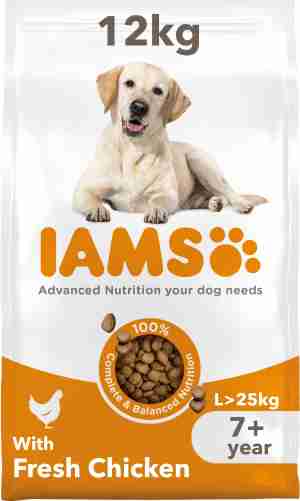 IAMS for Vitality Senior Large Breed Hondenvoer met Kip