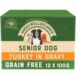 James Wellbeloved Grain Free Senior Turkey Wet Dog Food Pouch