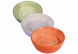 Trixie Ceramic Cat Bowl with Fish
