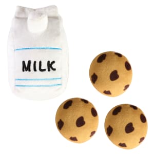 milk and cookies dog toy