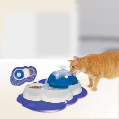 Fontaine à Eau Automatique Sans Danger Pour Chiens Chats De Haut De Gamme Tapis Antidérapant En Silicone Pour 16 L Fleur Blue Water Pump