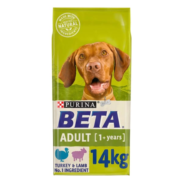 Purina Beta Adult 1 Dry Dog Food Turkey Lamb 14kg Turkey Lamb