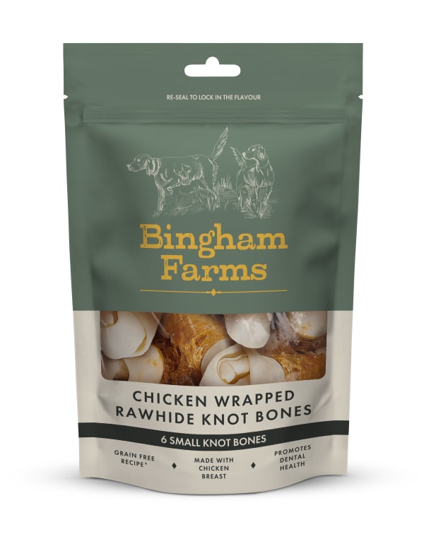 Bingham Farms Wrapped Rawhide Knot Pet Supermarket