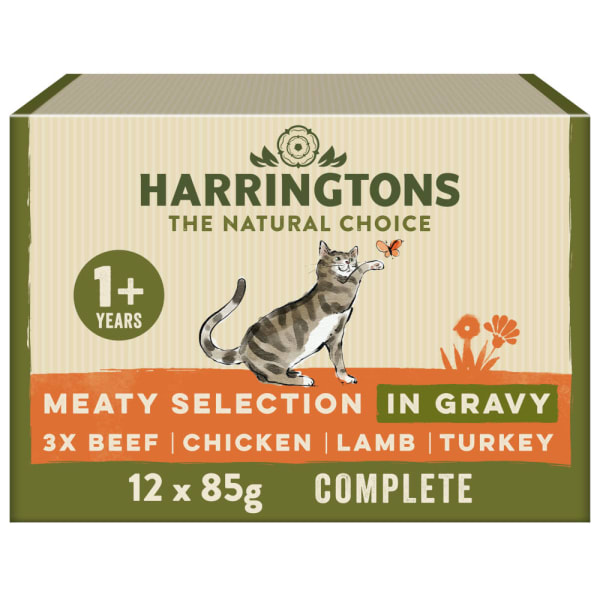 Harringtons Wet Cat Meat Selection in Gravy 12 x 85g