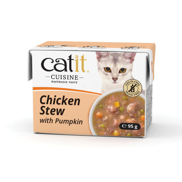 Catit Cuisine Chicken Stew with Pumpkin Complementary Wet Cat Food 95g